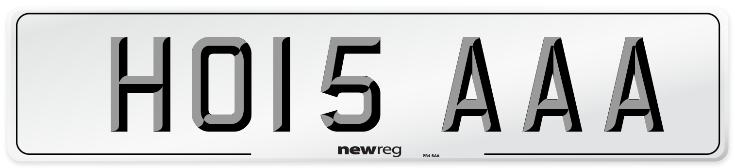 HO15 AAA Number Plate from New Reg